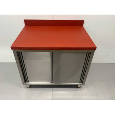 Work cabinet - table Premium-line 100 cm Stainless steel