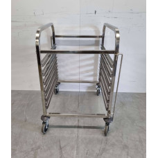 Regal trolley 6 x 2/1 GN gastronorm 95 cm Stainless steel