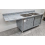 200 cm Sink with double sink, Premium-line, Stainless steel HCB