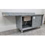 200 cm Sink with double sink, Premium-line, Stainless steel HCB