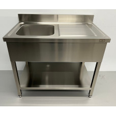 Stainless steel sink 100 x 60 cm