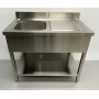 Stainless steel sink 100 x 60 cm