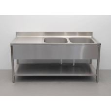 Double sink Premium Line 180 cm HCB Stainless steel