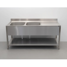 Double sink Premium Line 180 cm HCB Stainless steel