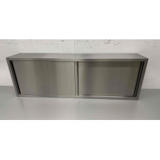 200 cm Wall cabinet Premium-line 2 sliding doors Stainless steel HCB
