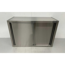 100 cm Wall cabinet Premium-line 2 sliding doors Stainless steel HCB