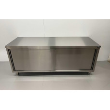 200 cm Work cabinet with 2 sliding doors Premium-line Stainless steel HCB