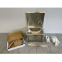 40 x 34 cm Sink with knee control Soap dispenser Stainless steel HCB