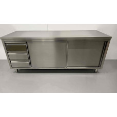 200 cm Work cabinet Premium-line Stainless steel HCB