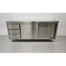 180 cm Work cabinet - work table Premium-line Stainless steel HCB