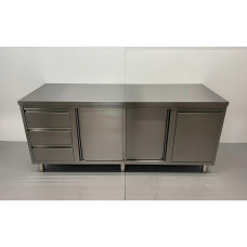 200 cm Work cabinet - work table Stainless steel HCB