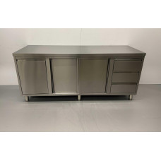 200 cm Work cabinet - work table Stainless steel HCB
