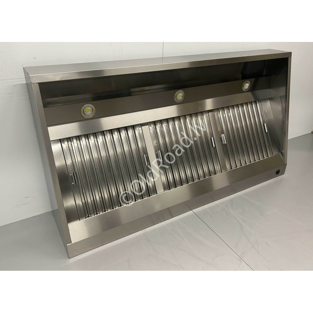 HCB 180cm Cooker Hood with Grille Filters. Premium-line Sloping Model Stainless Steel