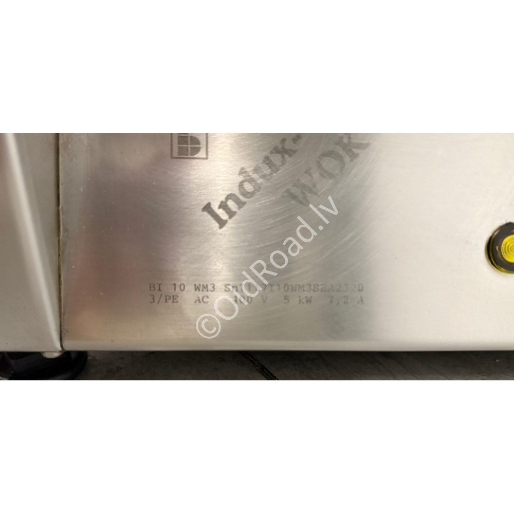 Induction wok pan, 5 kW, 400 V Stainless steel Bohner