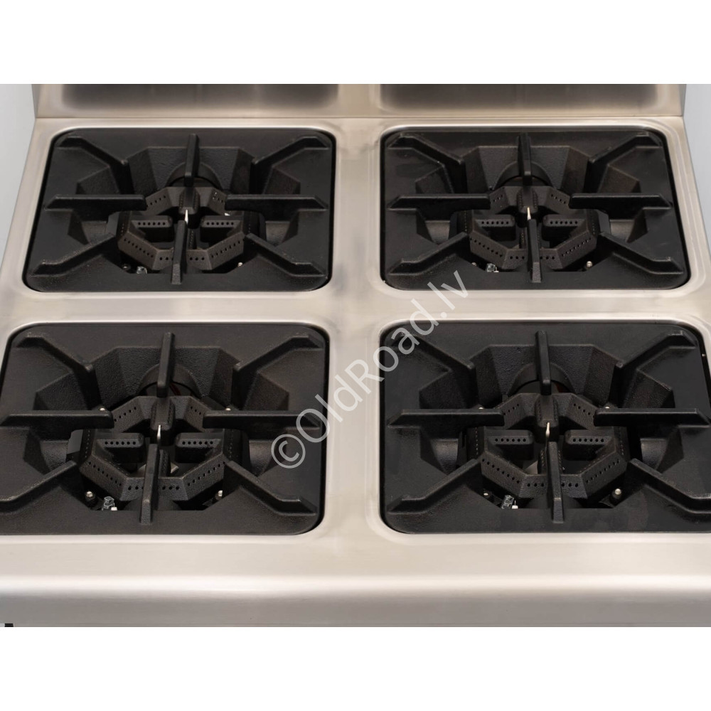 4-burner kitchen stove, propane gas, 29.2 kW, 70 cm HCB