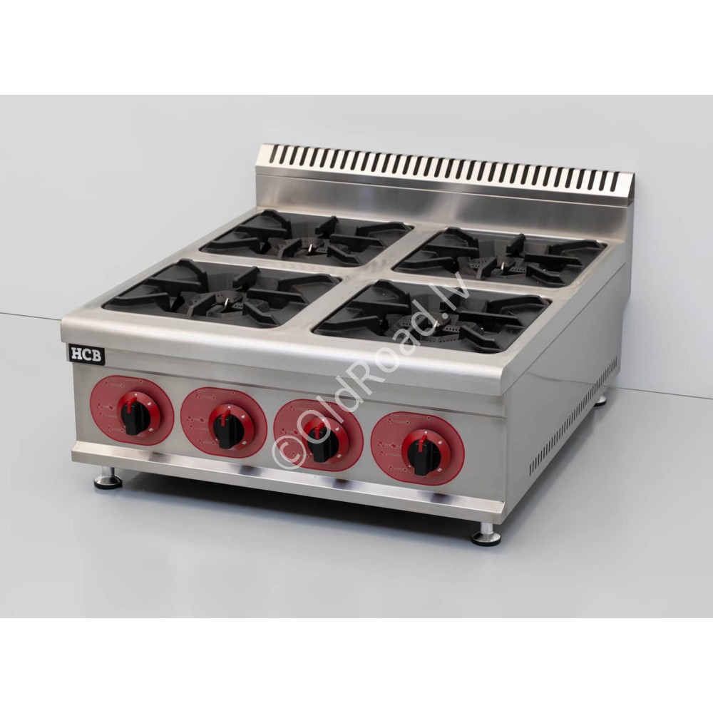 4-burner kitchen stove, propane gas, 29.2 kW, 70 cm HCB