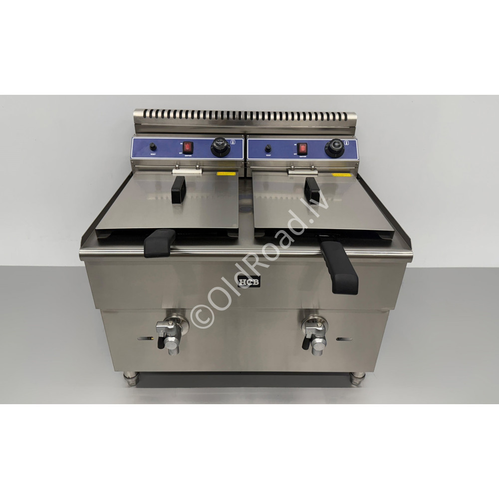 2 x 14 liter double fryer, propane gas HCB stainless steel