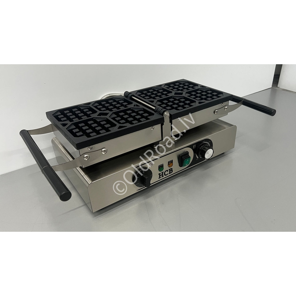 HCB waffle iron with timer, 230 V Stainless steel