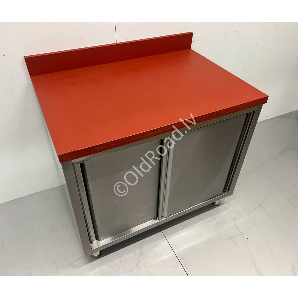 Work cabinet - table Premium-line 100 cm Stainless steel