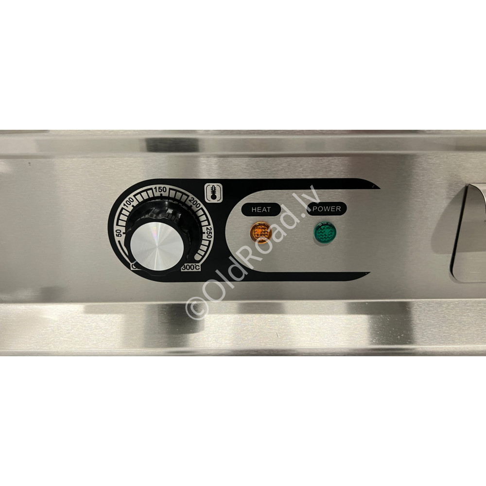 HCB 75 cm grill plate, chrome pan, 400 V Stainless steel