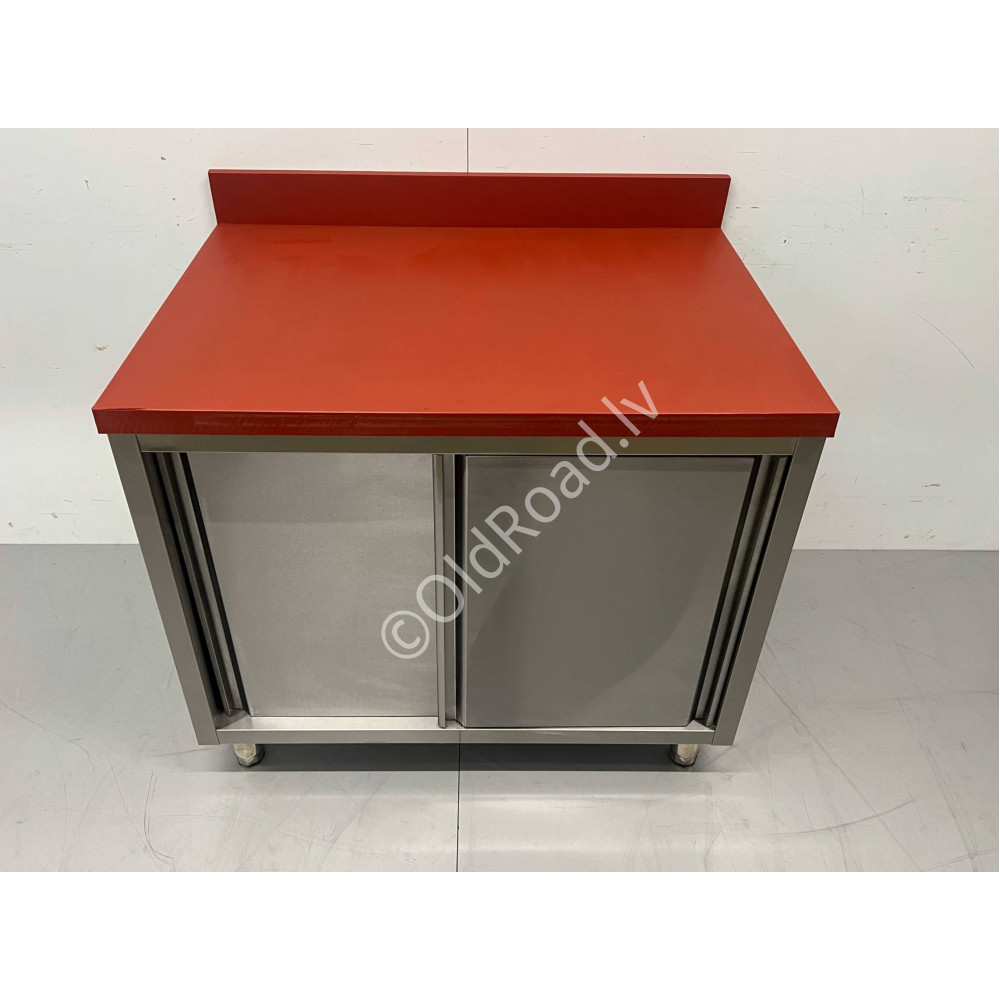 Work cabinet - table Premium-line 100 cm Stainless steel