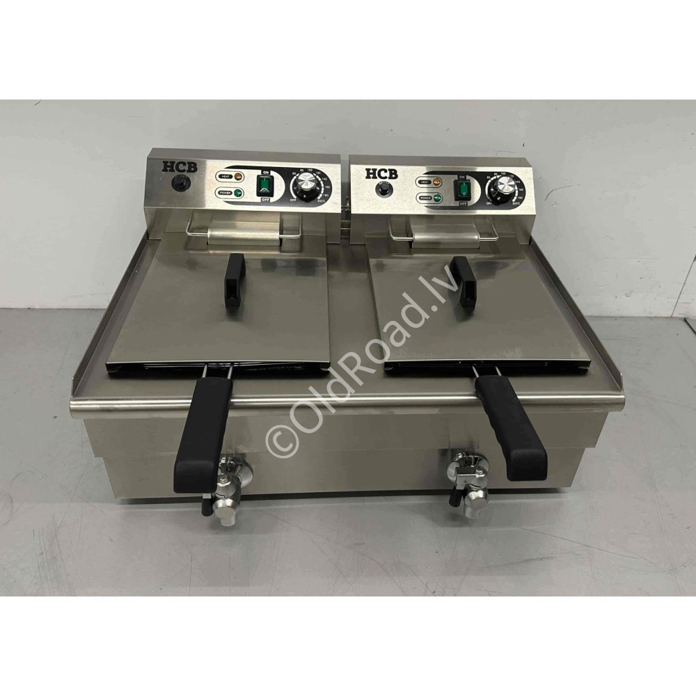 HCB double fryer 2 x 14 liters 2 x 230 V Stainless steel
