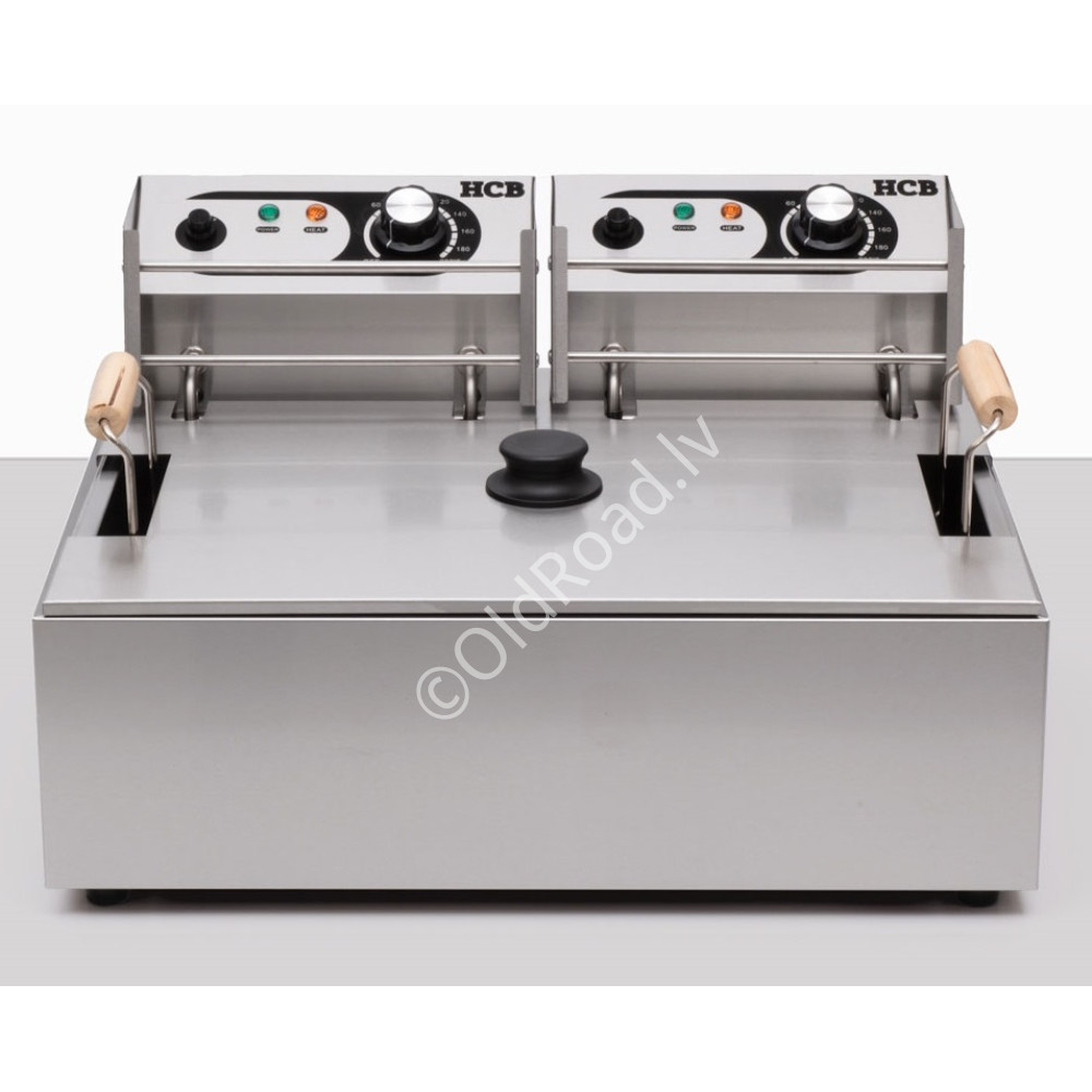 14 litres fish fryer, donut fryer, deep fryer, 230 V HCB stainless steel