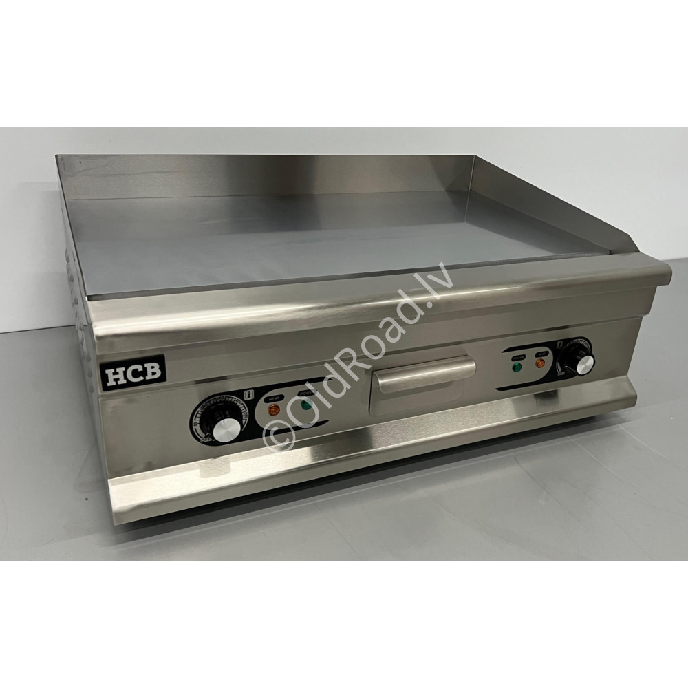 HCB 75 cm grill plate, chrome pan, 400 V Stainless steel