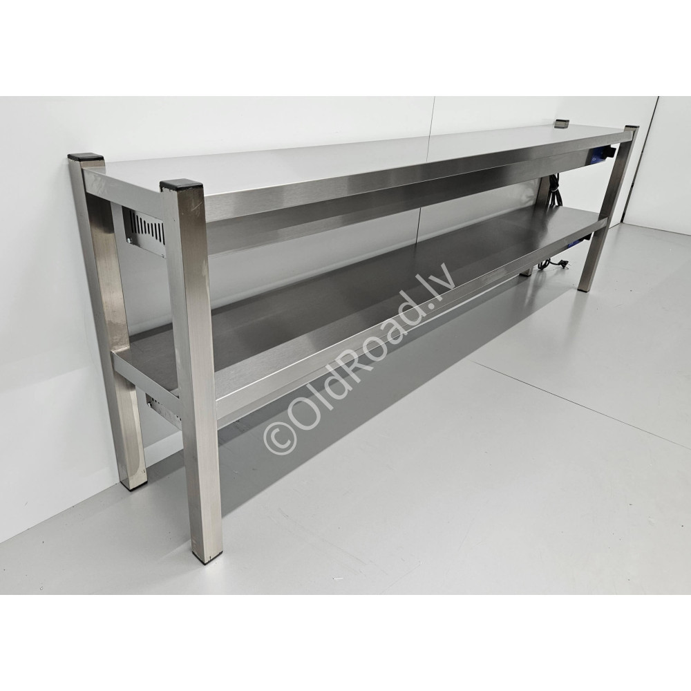 200 cm double heated shelf Premium-line Stainless steel HCB