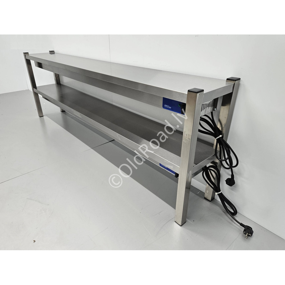200 cm double heated shelf Premium-line Stainless steel HCB