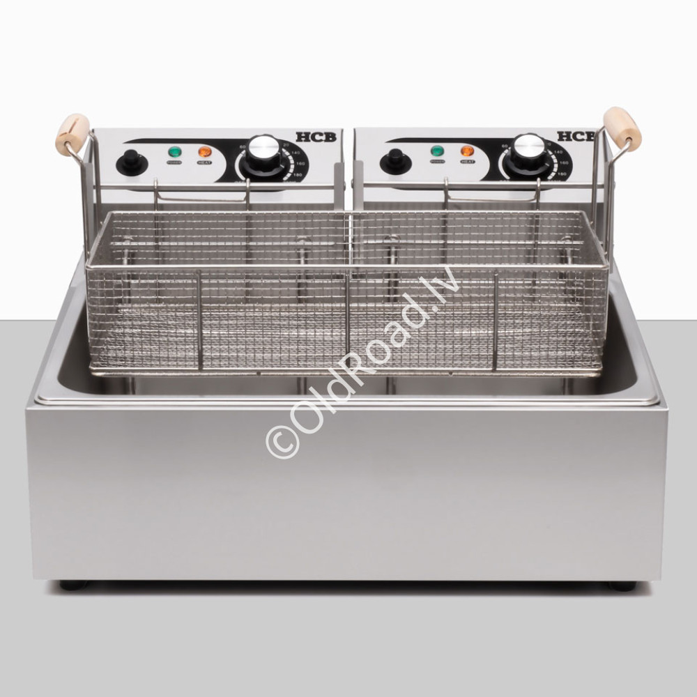 14 litres fish fryer, donut fryer, deep fryer, 230 V HCB stainless steel