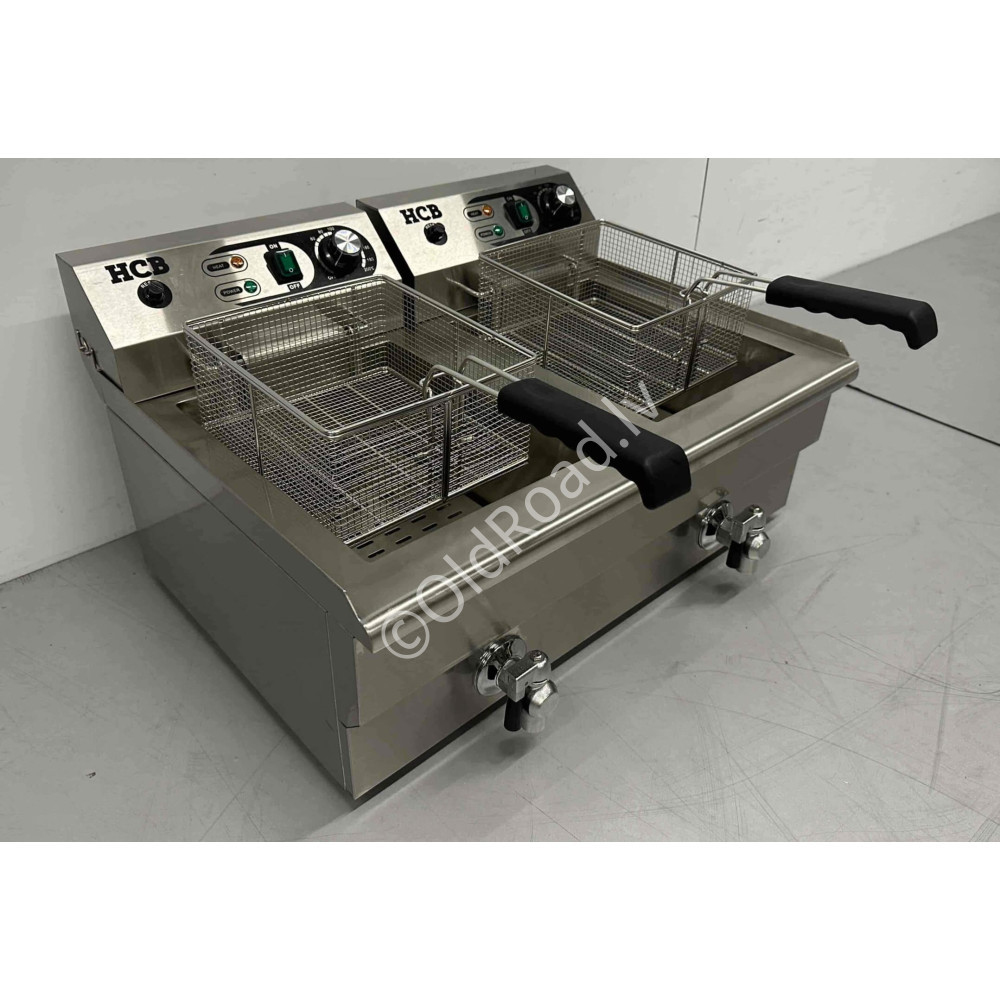 HCB double fryer 2 x 14 liters 2 x 230 V Stainless steel