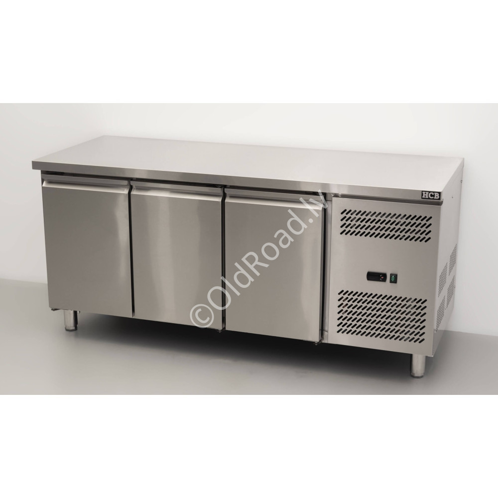 Freezer workbench, 3 doors, 1/1 gastronorm, 179.5 cm, HCB Stainless steel