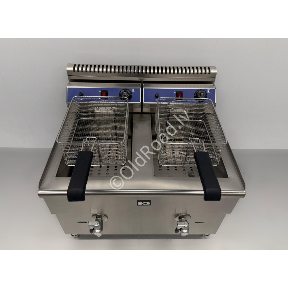 2 x 14 liter double fryer, propane gas HCB stainless steel