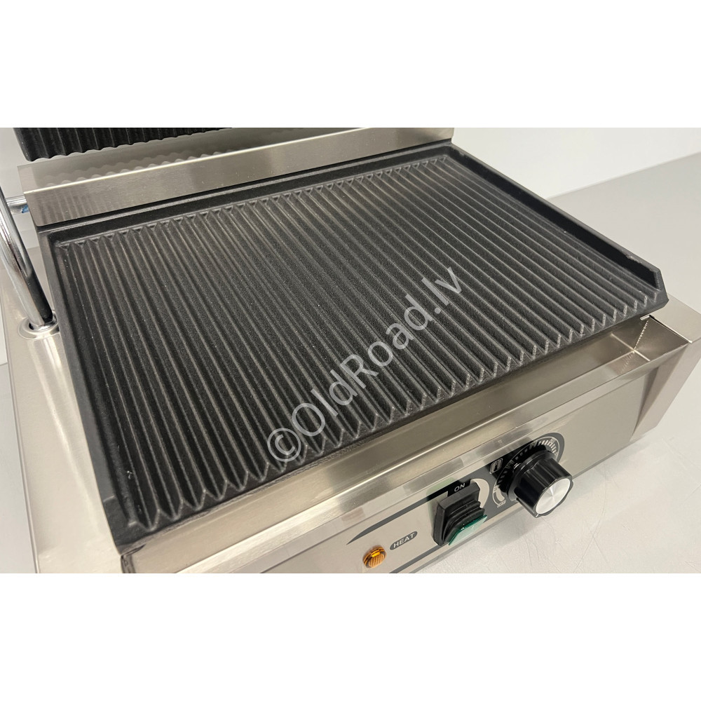 Contact grill Panini grill with grooved edge 230 V Stainless steel HCB