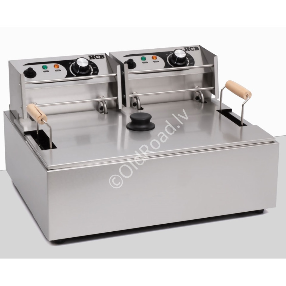 14 litres fish fryer, donut fryer, deep fryer, 230 V HCB stainless steel