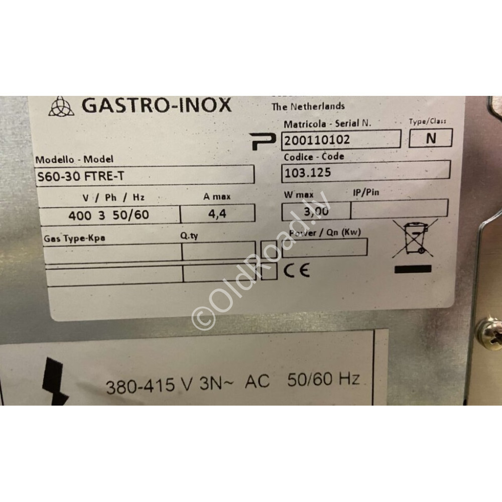 Gastro-Inox 30 cm grill pan Grill surface Ribbed surface 230V Stainless steel