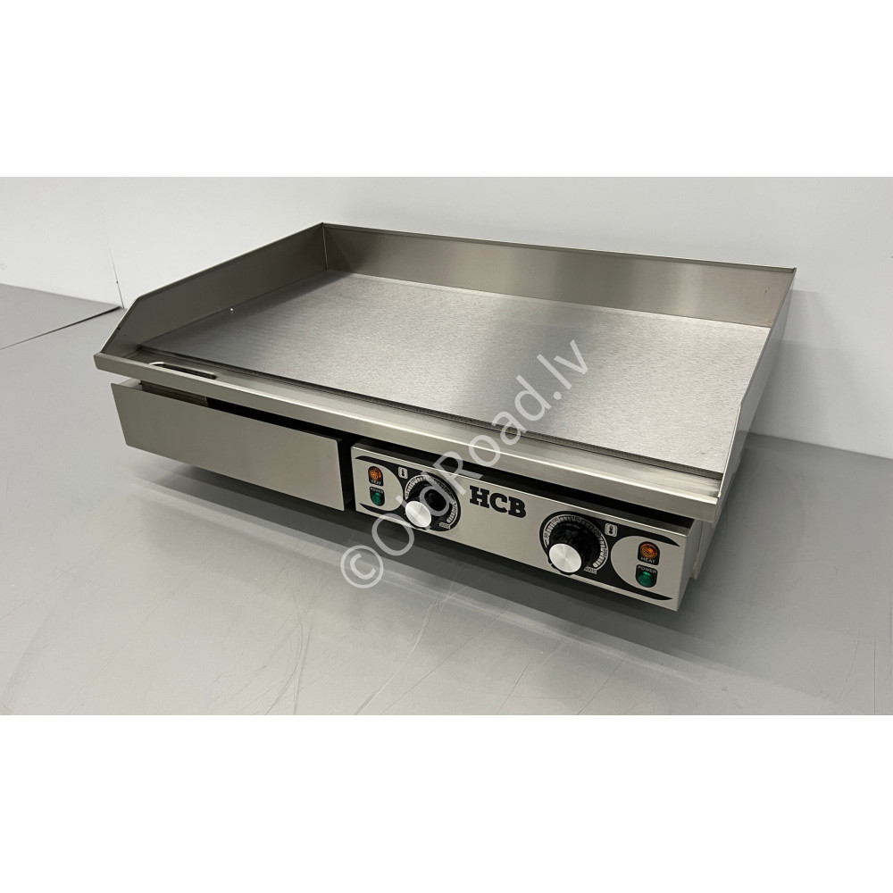 HCB smooth grill plate 73 cm 2 x 230V Stainless steel
