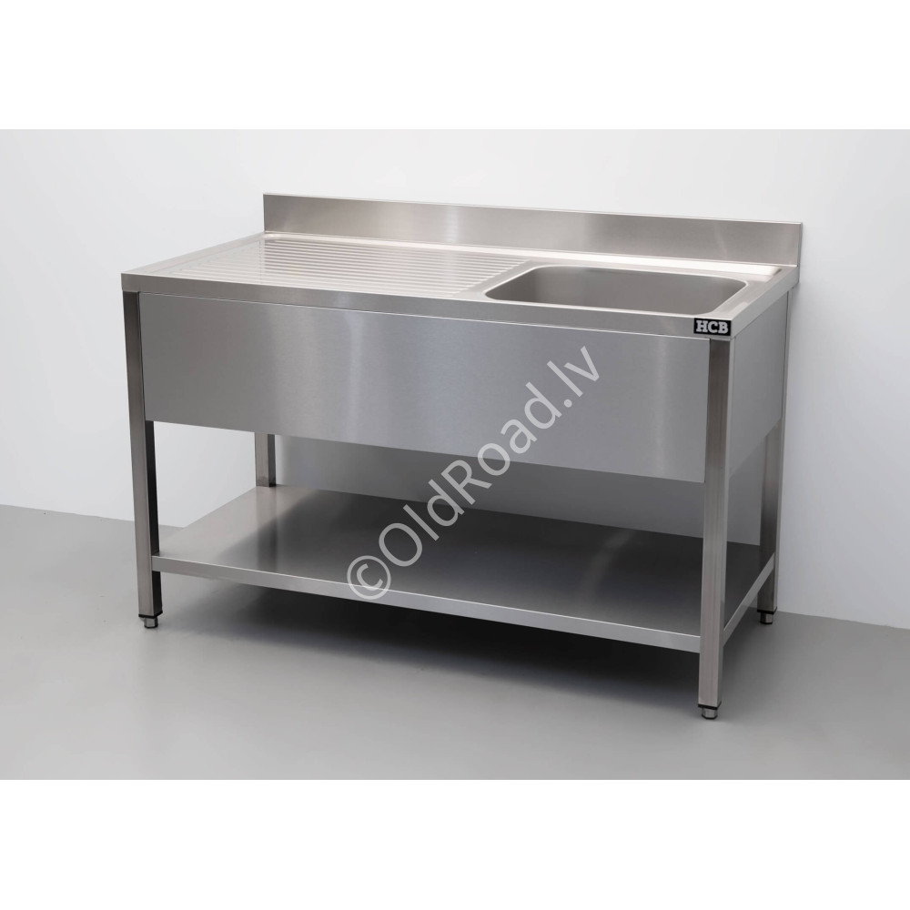 Sink, welded Premium-line 140 cm HCB stainless steel