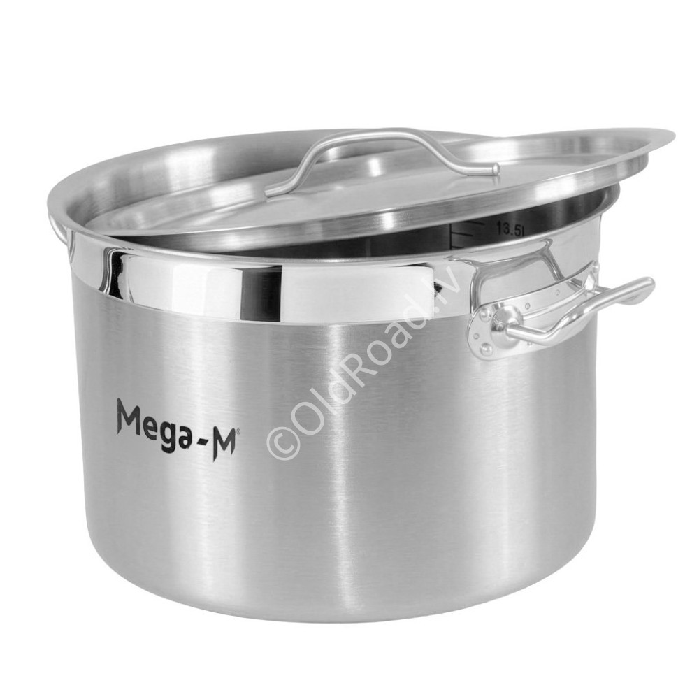 Pot with lid Mega-M PRO 17L 32×22 cm Stainless steel