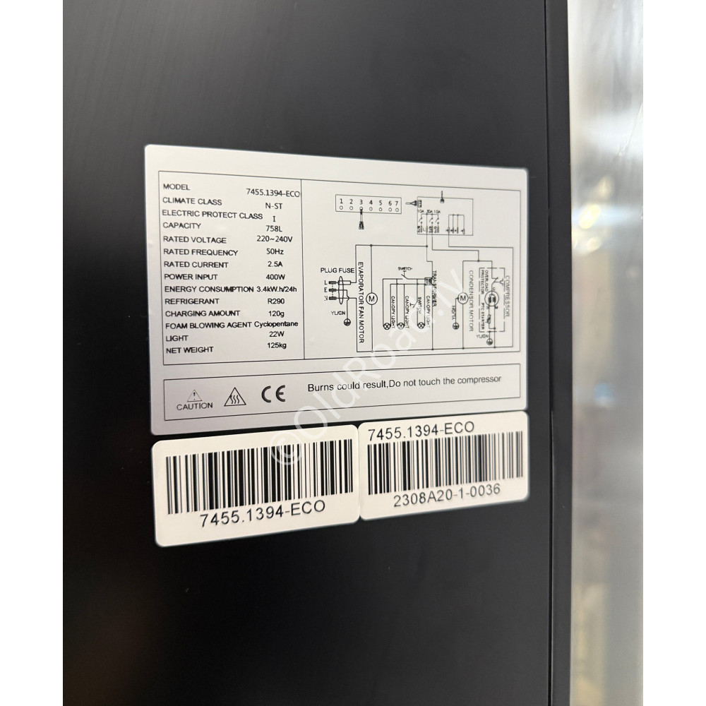 Combisteel refrigerator 758 liters, 230 V