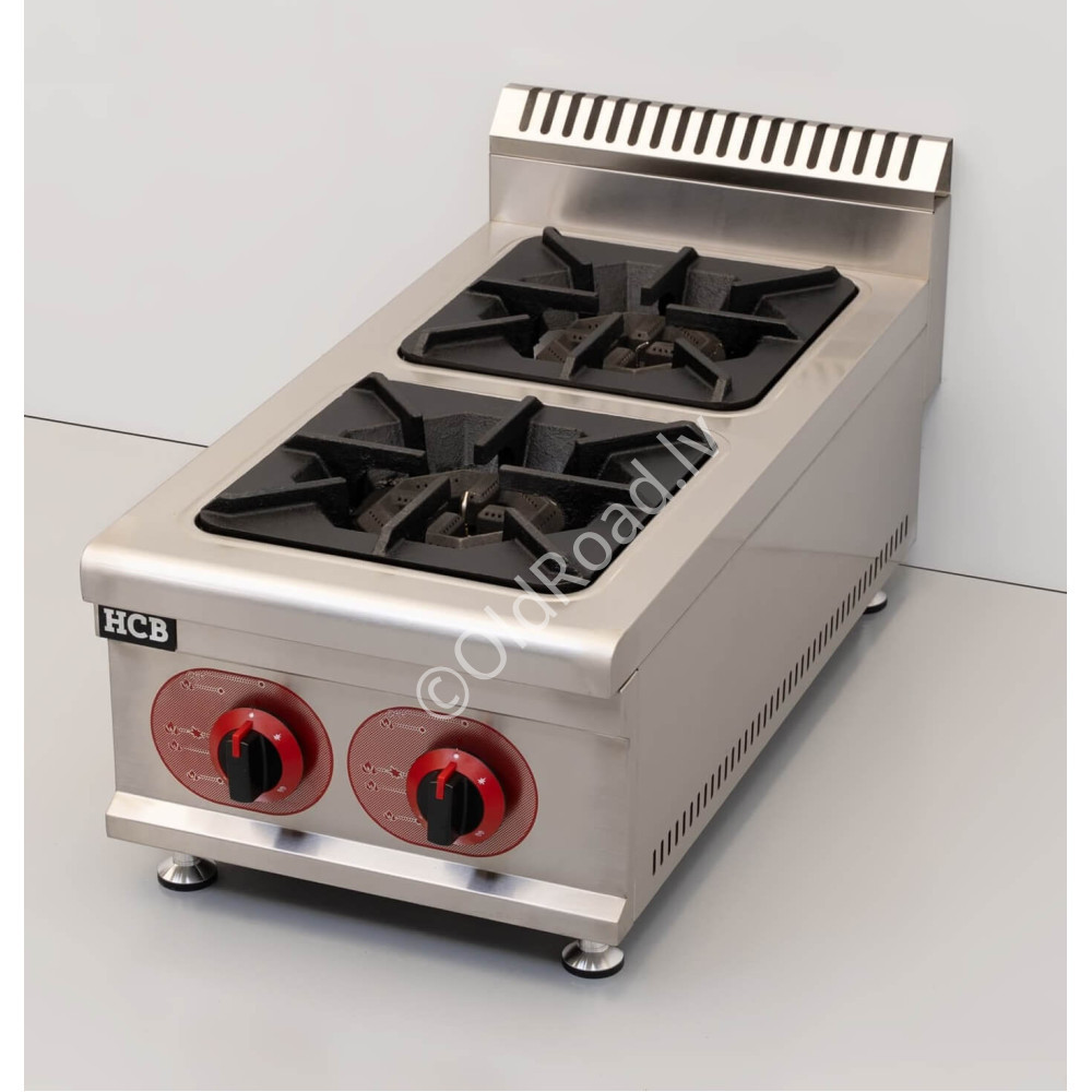 2-burner kitchen stove, propane gas, 14.6 kW, 40 cm