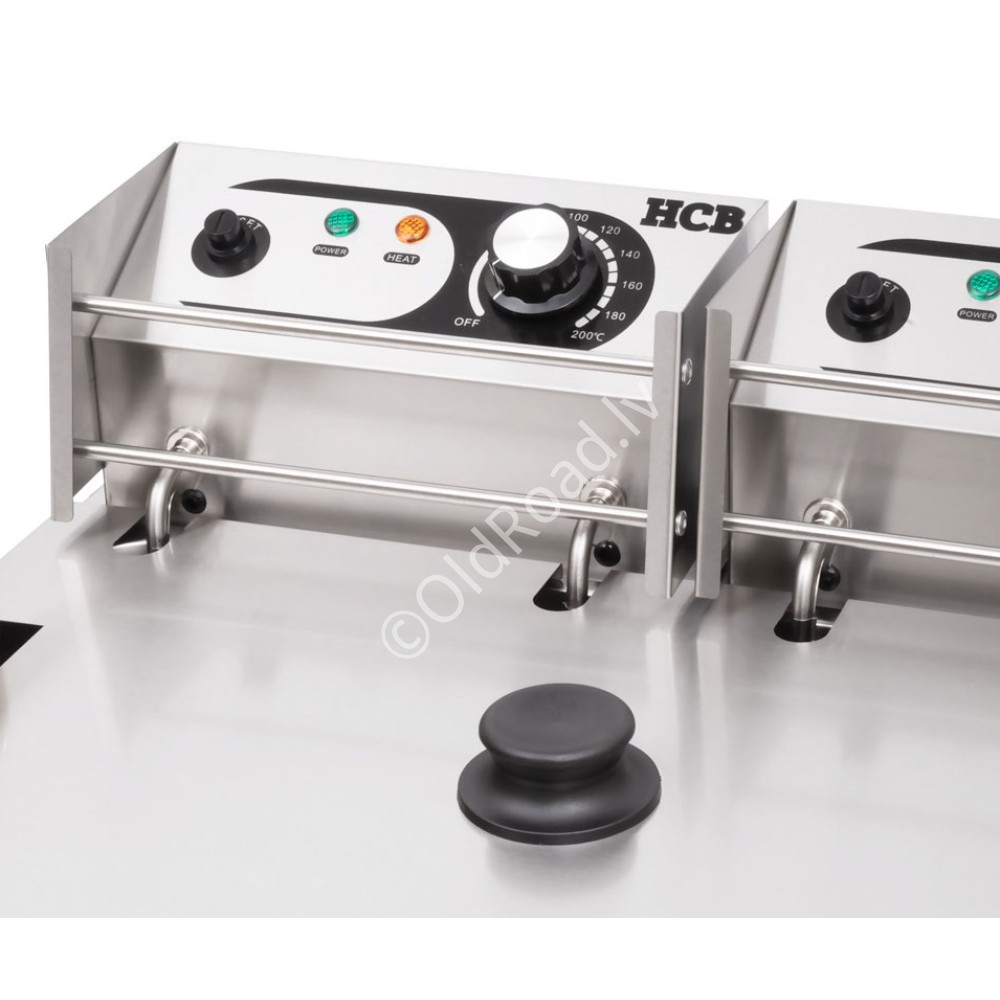 14 litres fish fryer, donut fryer, deep fryer, 230 V HCB stainless steel