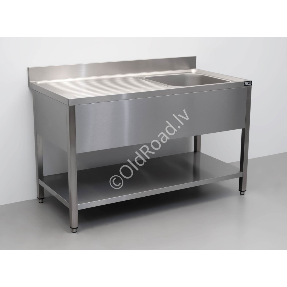 Sink, welded Premium-line 140 cm HCB stainless steel