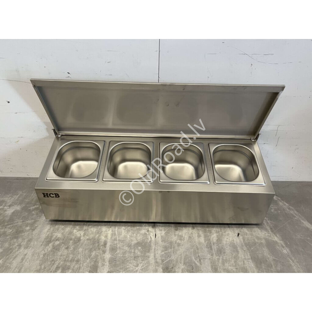GN container holder with lid 4 x 1/6 GN 72 cm Stainless steel HCB