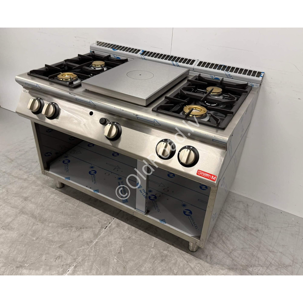 4-burner natural gas stove 120 cm Stainless steel Gastro-M