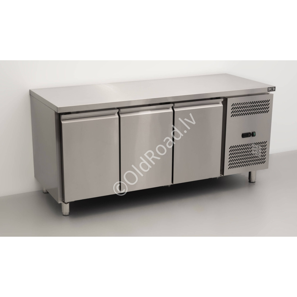 Freezer workbench, 3 doors, 1/1 gastronorm, 179.5 cm, HCB Stainless steel