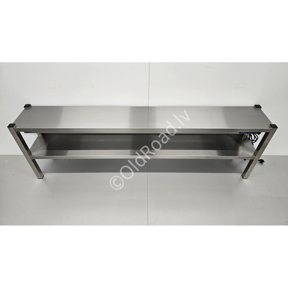 200 cm double heated shelf Premium-line Stainless steel HCB
