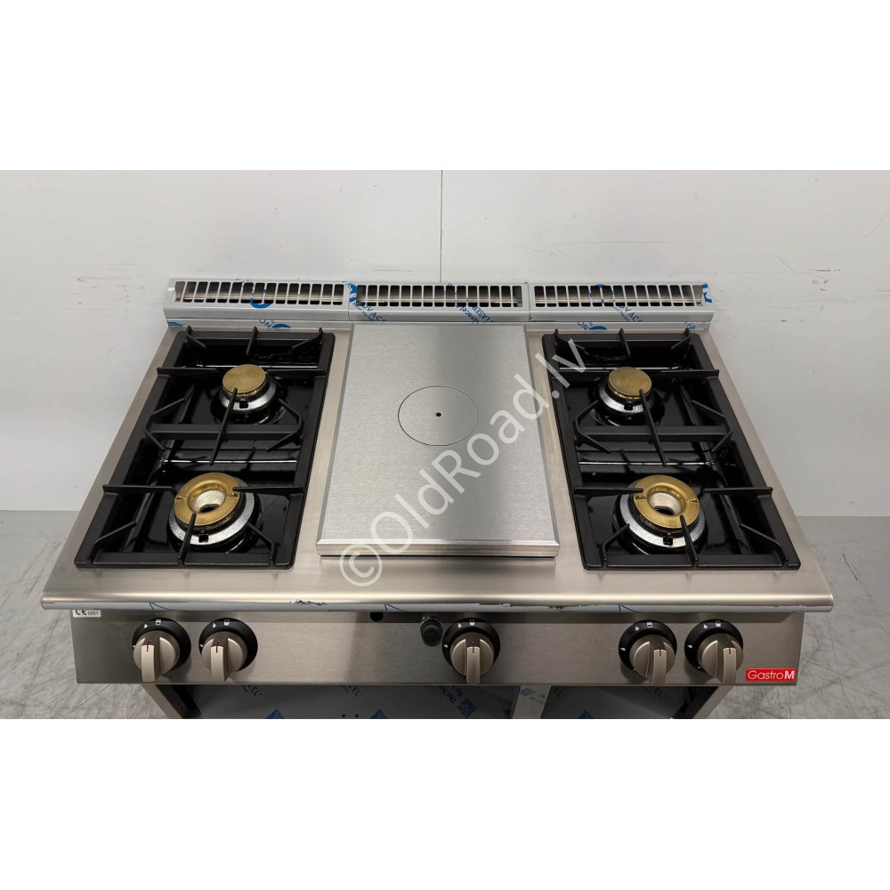 4-burner natural gas stove 120 cm Stainless steel Gastro-M