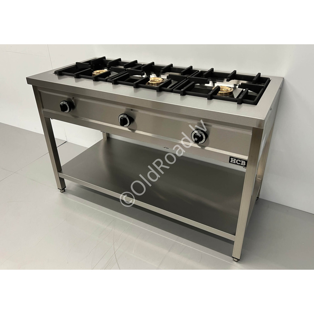 Pancake oven, 3 burners, 3 x 8 kW, 129 cm, Gas HCB stainless steel